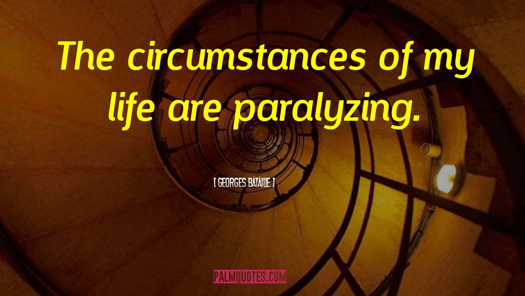 Georges Bataille Quotes: The circumstances of my life