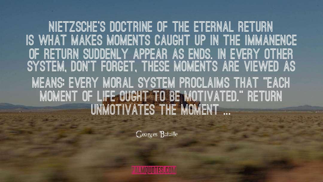 Georges Bataille Quotes: [Nietzsche's doctrine of the eternal