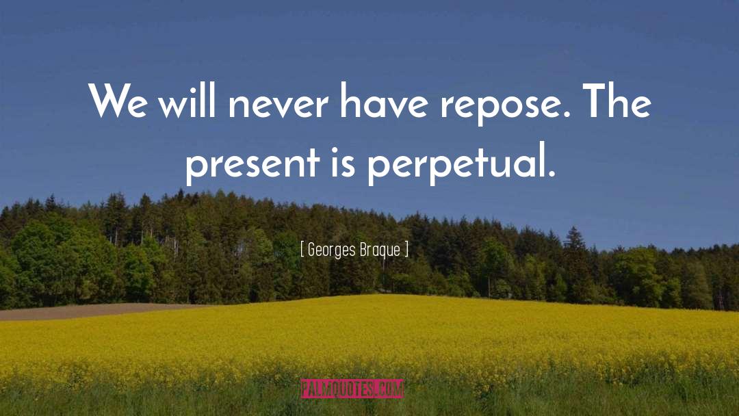 Georges Braque Quotes: We will never have repose.
