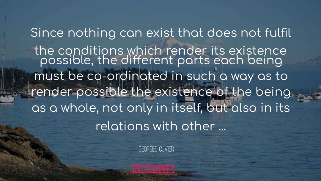 Georges Cuvier Quotes: Since nothing can exist that