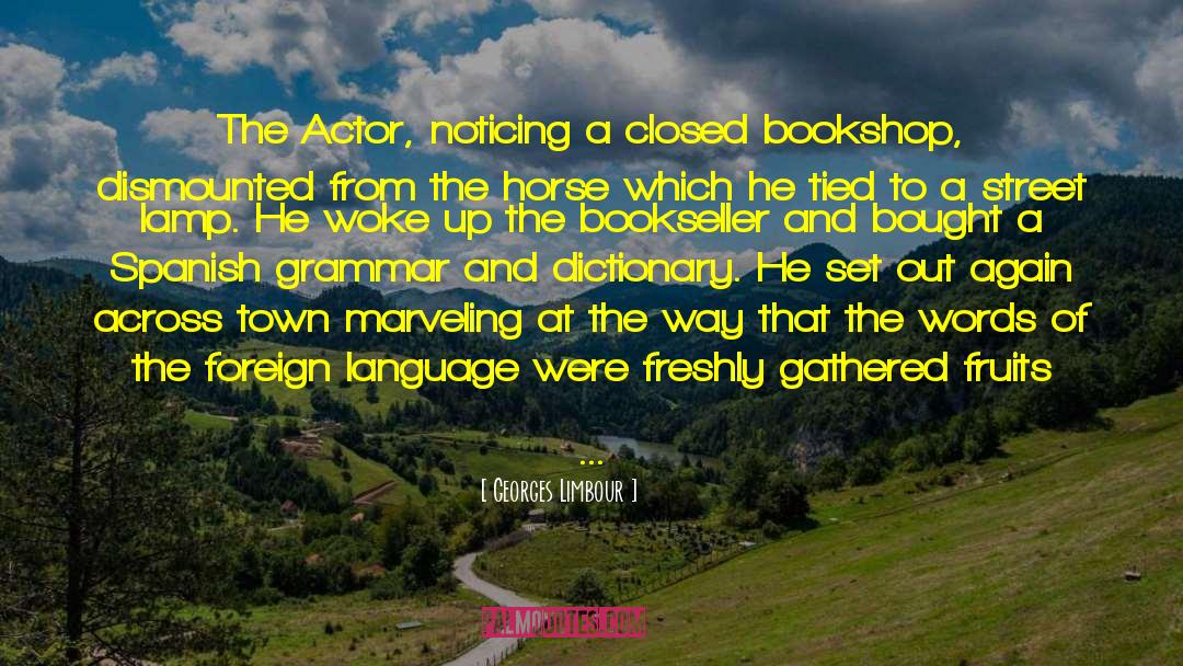 Georges Limbour Quotes: The Actor, noticing a closed