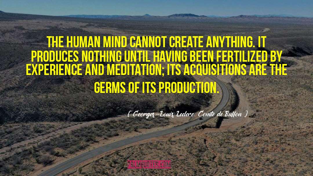 Georges-Louis Leclerc, Comte De Buffon Quotes: The human mind cannot create