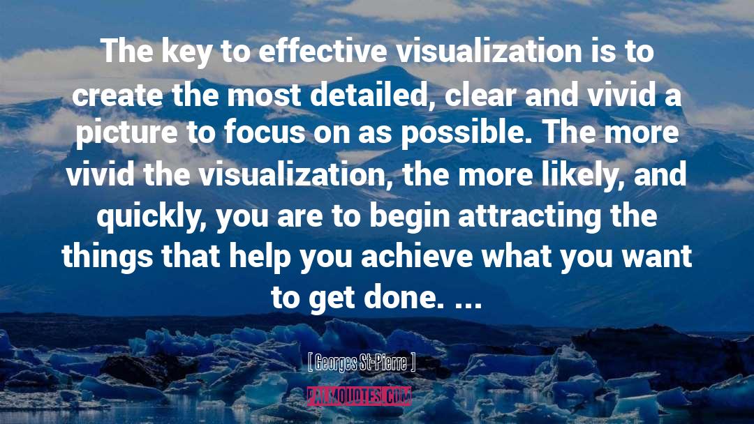 Georges St-Pierre Quotes: The key to effective visualization