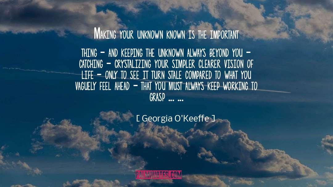 Georgia O'Keeffe Quotes: Making your unknown known is