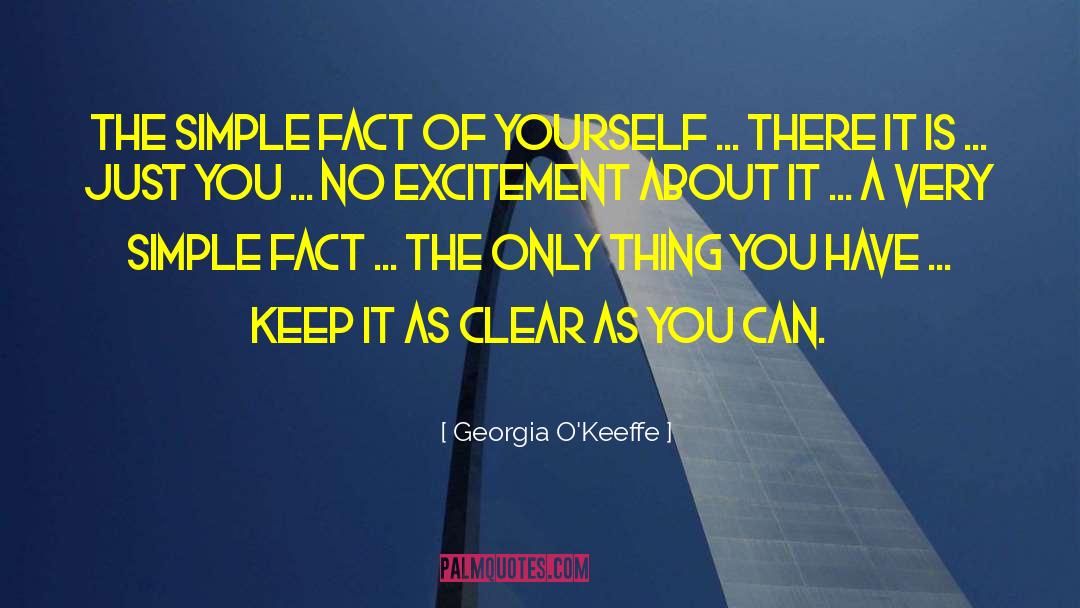 Georgia O'Keeffe Quotes: The simple fact of yourself