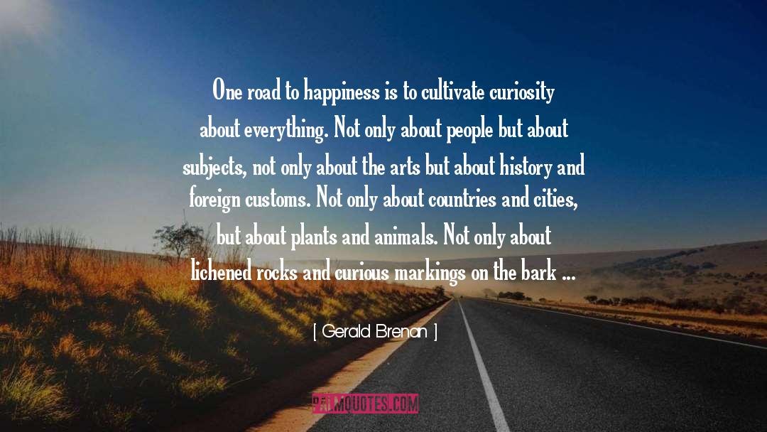 Gerald Brenan Quotes: One road to happiness is