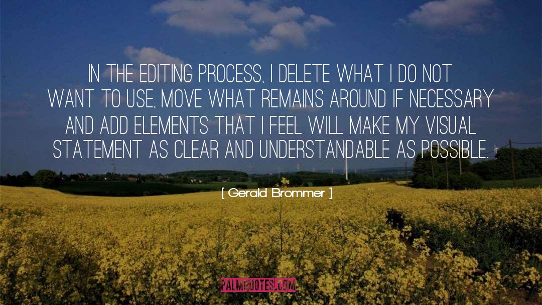 Gerald Brommer Quotes: In the editing process, I