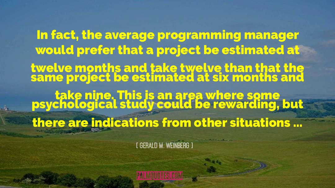 Gerald M. Weinberg Quotes: In fact, the average programming