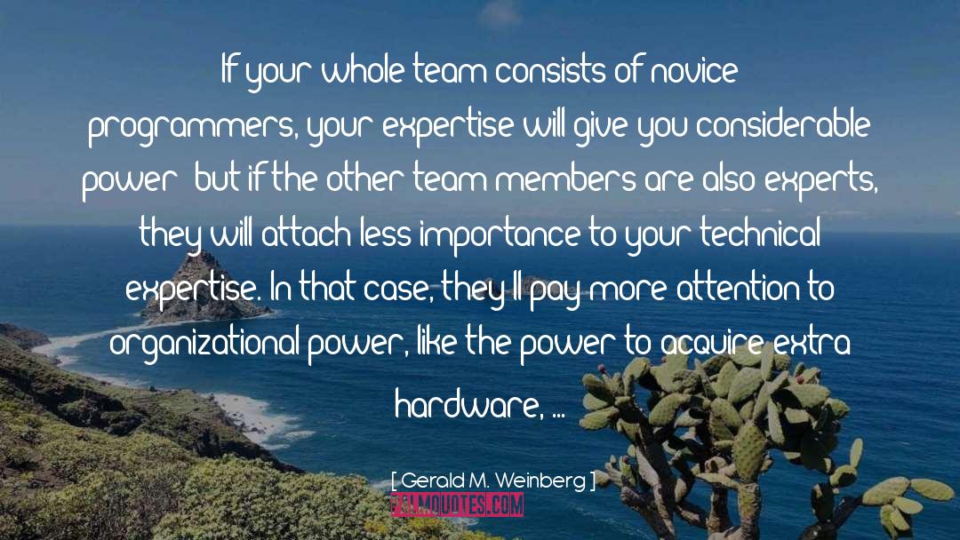 Gerald M. Weinberg Quotes: If your whole team consists