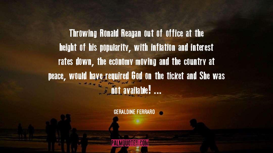 Geraldine Ferraro Quotes: Throwing Ronald Reagan out of