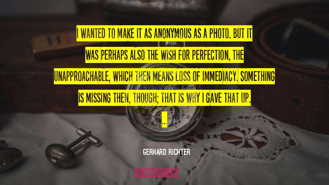 Gerhard Richter Quotes: I wanted to make it