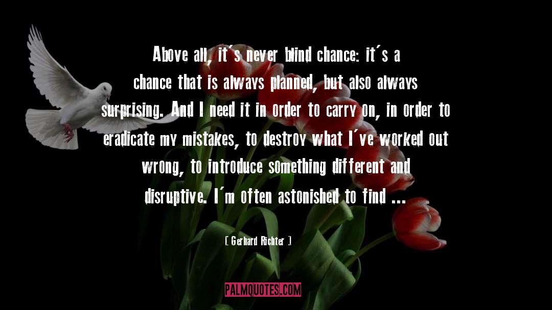 Gerhard Richter Quotes: Above all, it's never blind