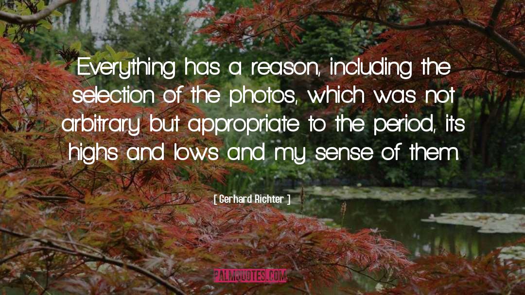 Gerhard Richter Quotes: Everything has a reason, including