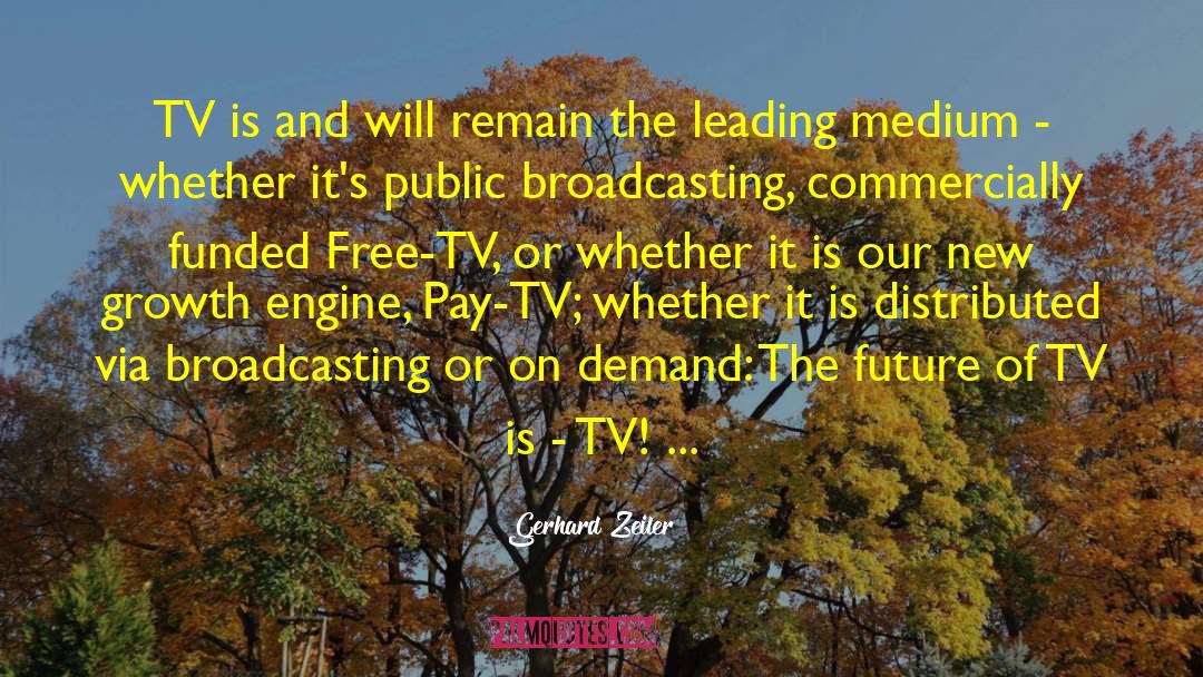 Gerhard Zeiler Quotes: TV is and will remain