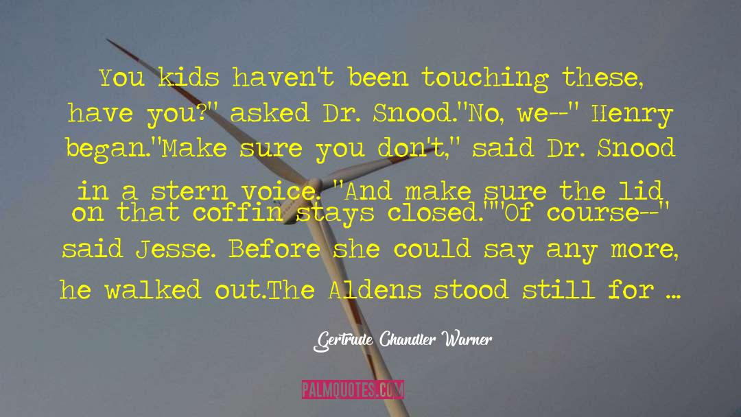 Gertrude Chandler Warner Quotes: You kids haven't been touching