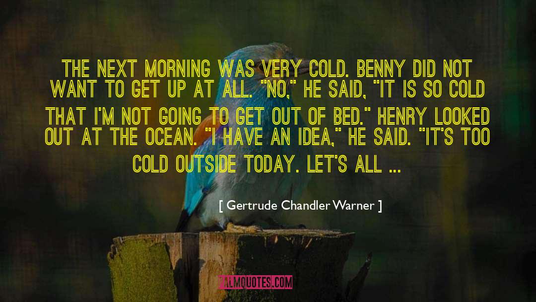 Gertrude Chandler Warner Quotes: The next morning was very