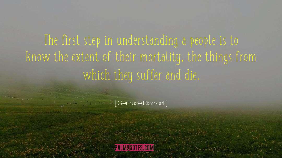 Gertrude Diamant Quotes: The first step in understanding