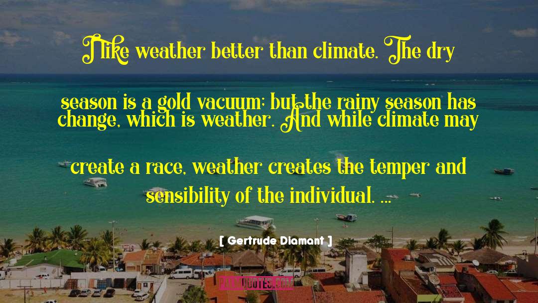 Gertrude Diamant Quotes: I like weather better than