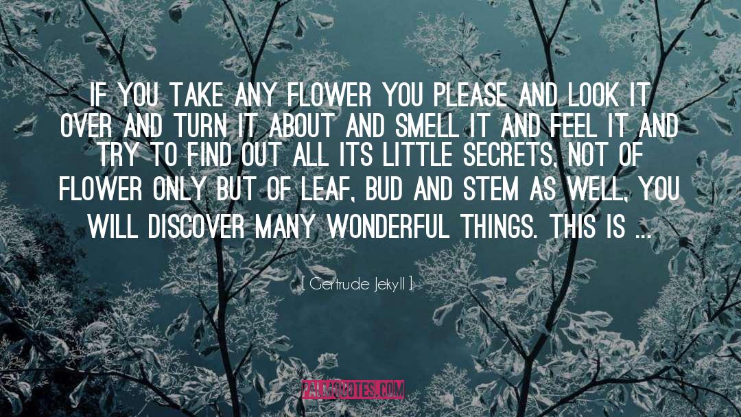 Gertrude Jekyll Quotes: If you take any flower