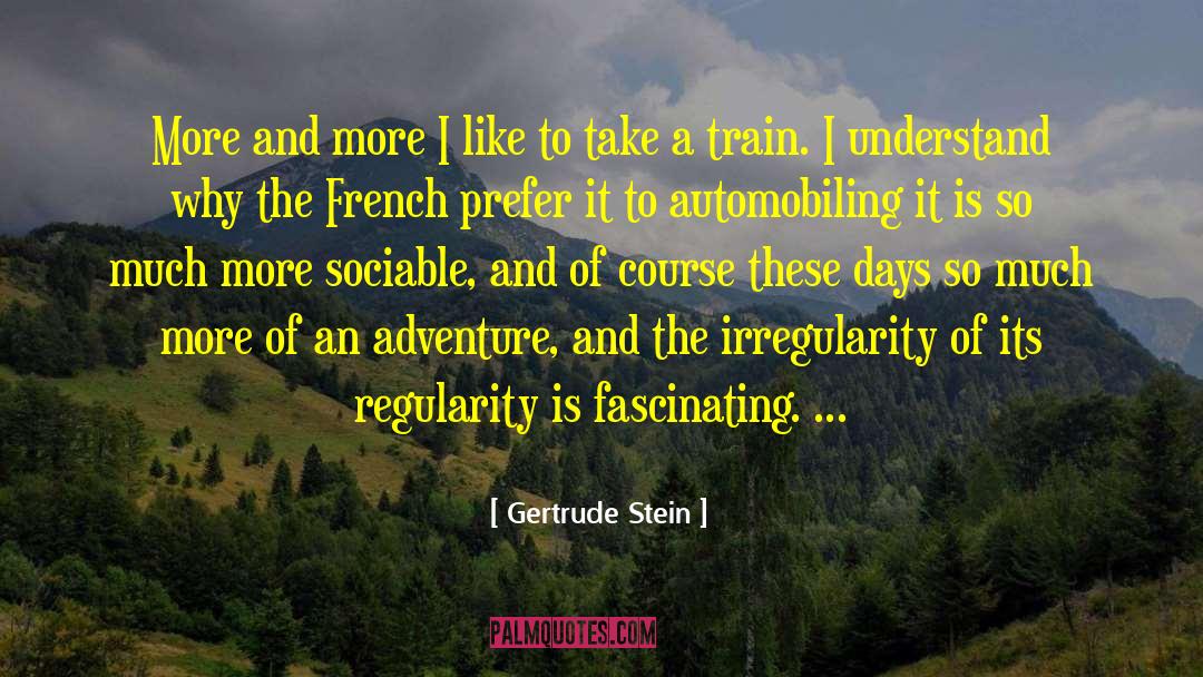 Gertrude Stein Quotes: More and more I like