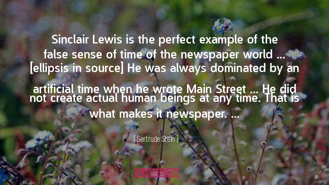 Gertrude Stein Quotes: Sinclair Lewis is the perfect