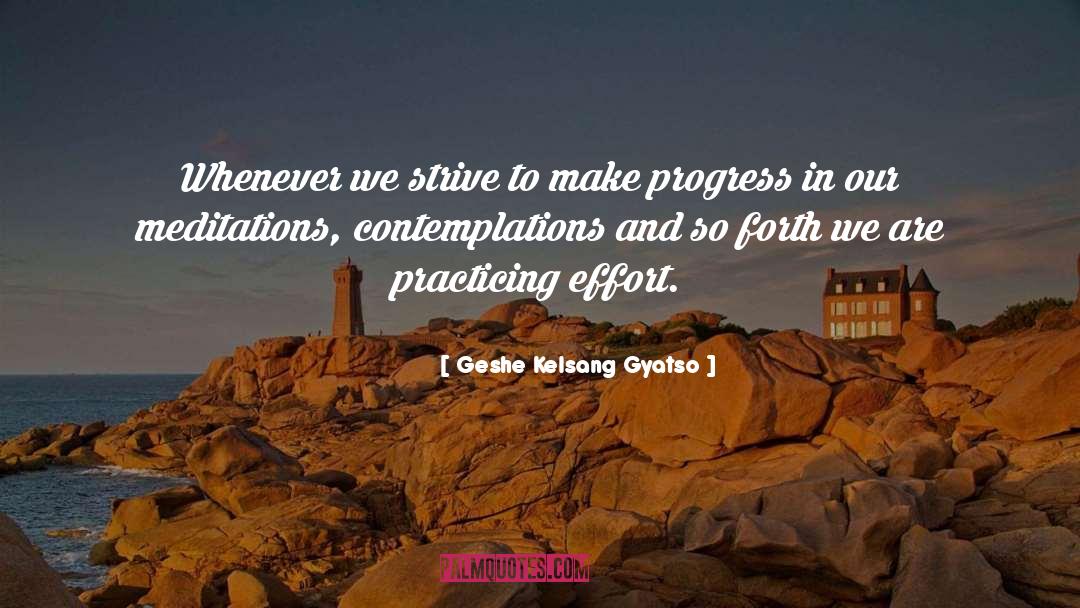 Geshe Kelsang Gyatso Quotes: Whenever we strive to make
