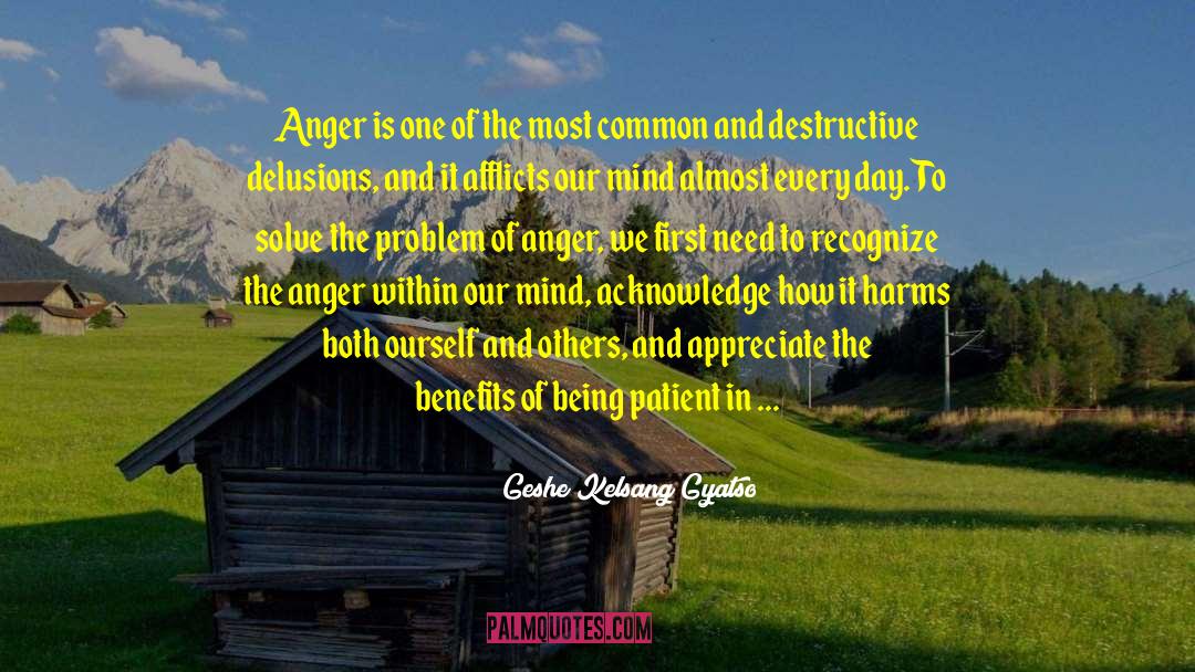 Geshe Kelsang Gyatso Quotes: Anger is one of the