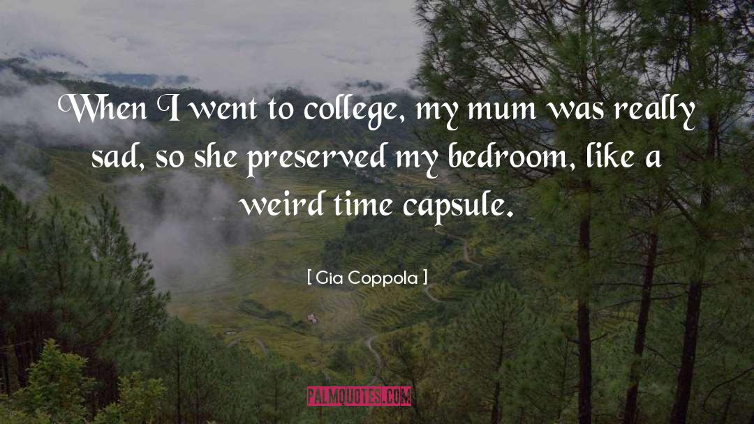 Gia Coppola Quotes: When I went to college,