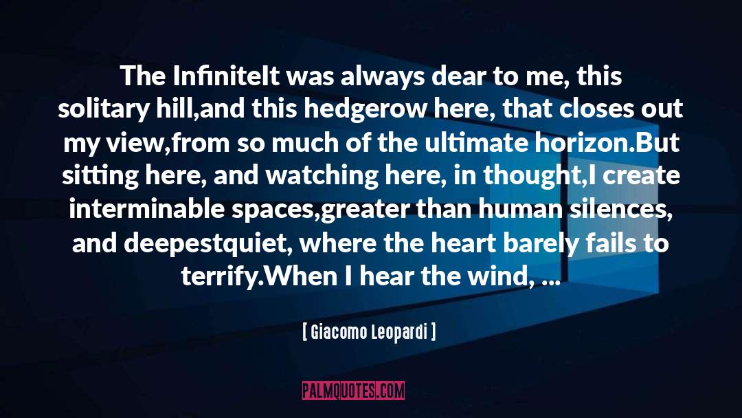 Giacomo Leopardi Quotes: The Infinite<br>It was always dear