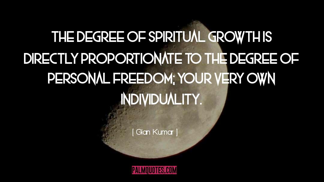 Gian Kumar Quotes: The degree of Spiritual growth