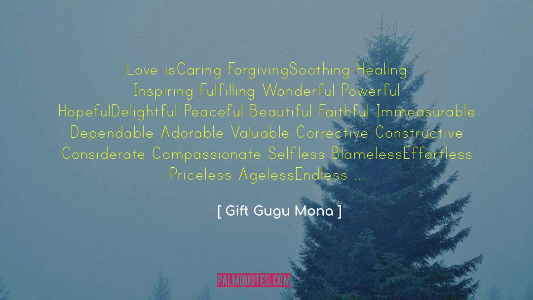 Gift Gugu Mona Quotes: Love is<br /><br />Caring <br