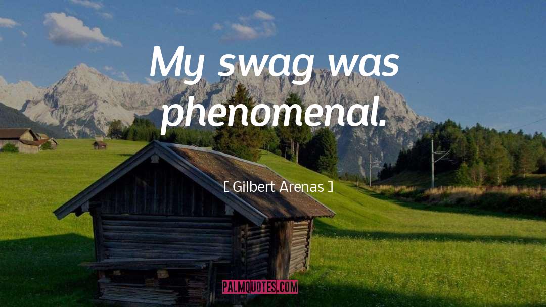 Gilbert Arenas Quotes: My swag was phenomenal.