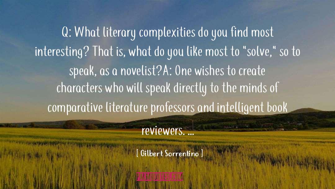 Gilbert Sorrentino Quotes: Q: What literary complexities do