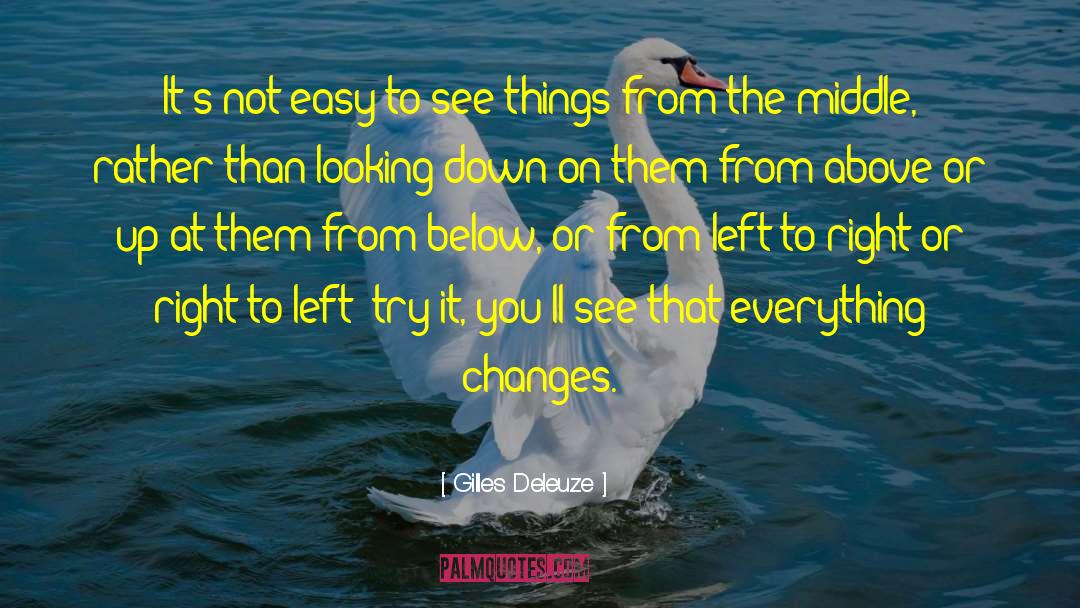 Gilles Deleuze Quotes: It's not easy to see