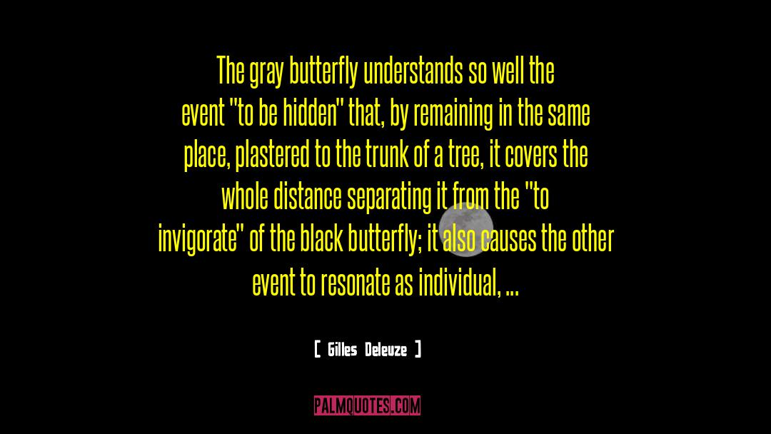 Gilles Deleuze Quotes: The gray butterfly understands so