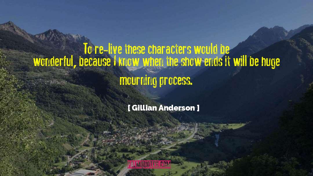 Gillian Anderson Quotes: To re-live these characters would