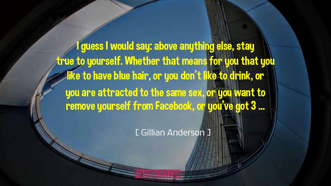 Gillian Anderson Quotes: I guess I would say:
