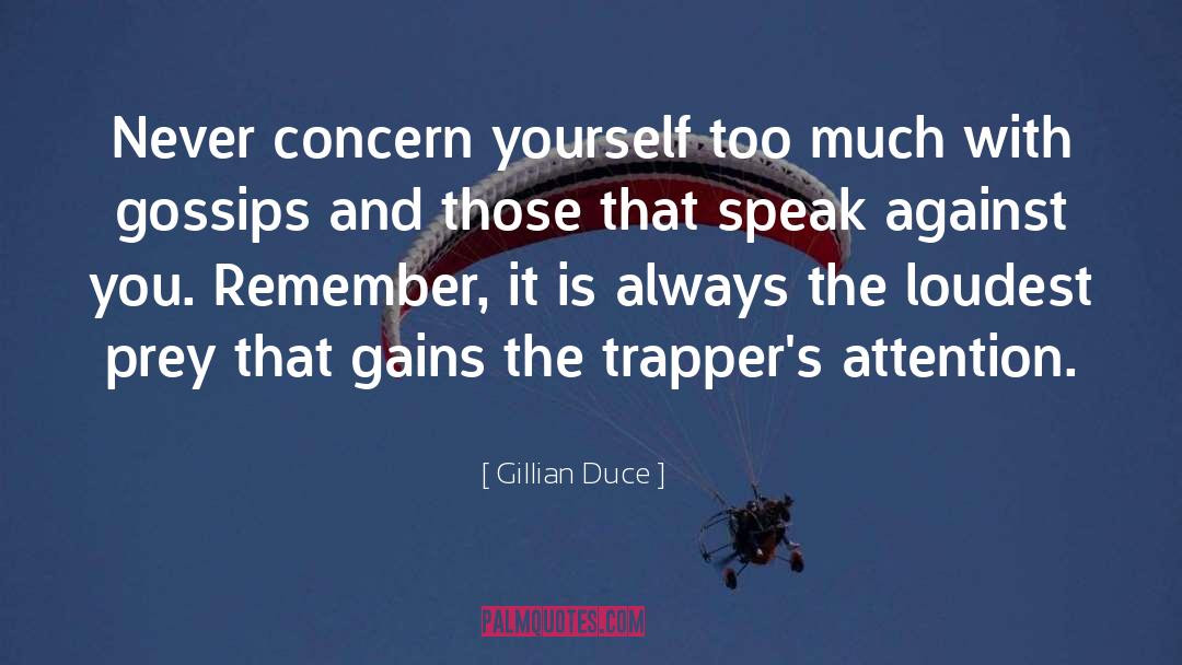 Gillian Duce Quotes: Never concern yourself too much