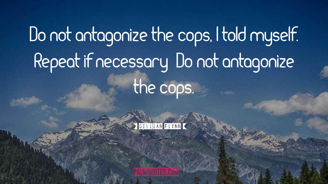 Gillian Flynn Quotes: Do not antagonize the cops,