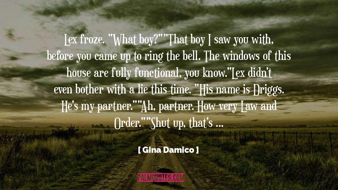 Gina Damico Quotes: Lex froze. 