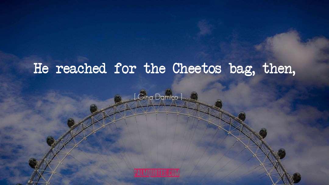 Gina Damico Quotes: He reached for the Cheetos