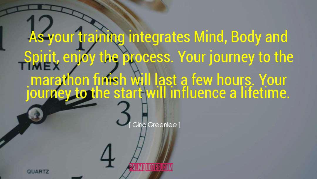 Gina Greenlee Quotes: As your training integrates Mind,