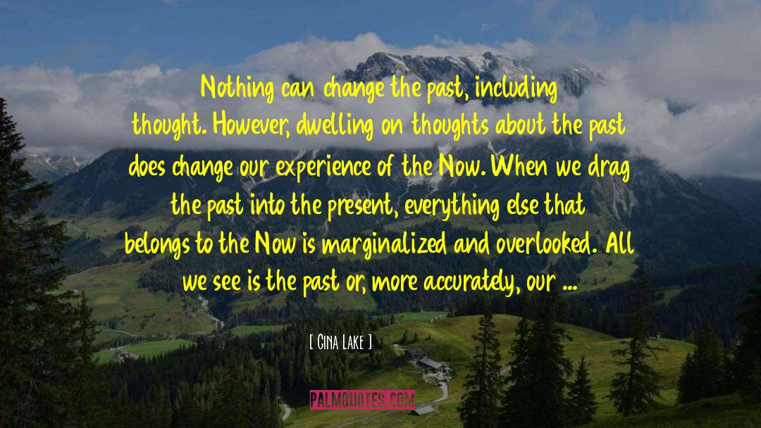 Gina Lake Quotes: Nothing can change the past,
