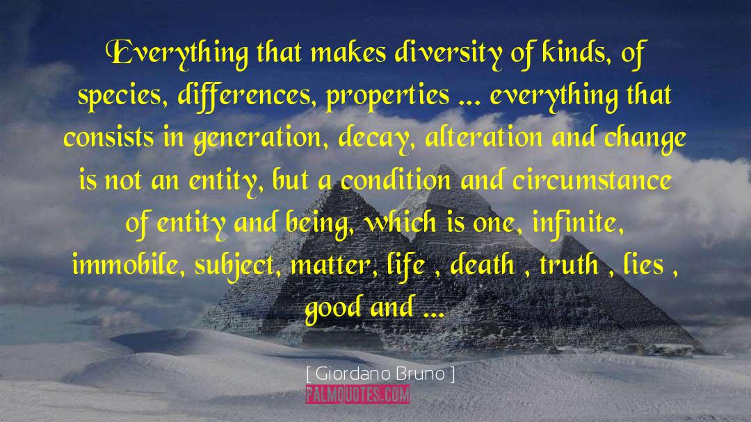 Giordano Bruno Quotes: Everything that makes diversity of