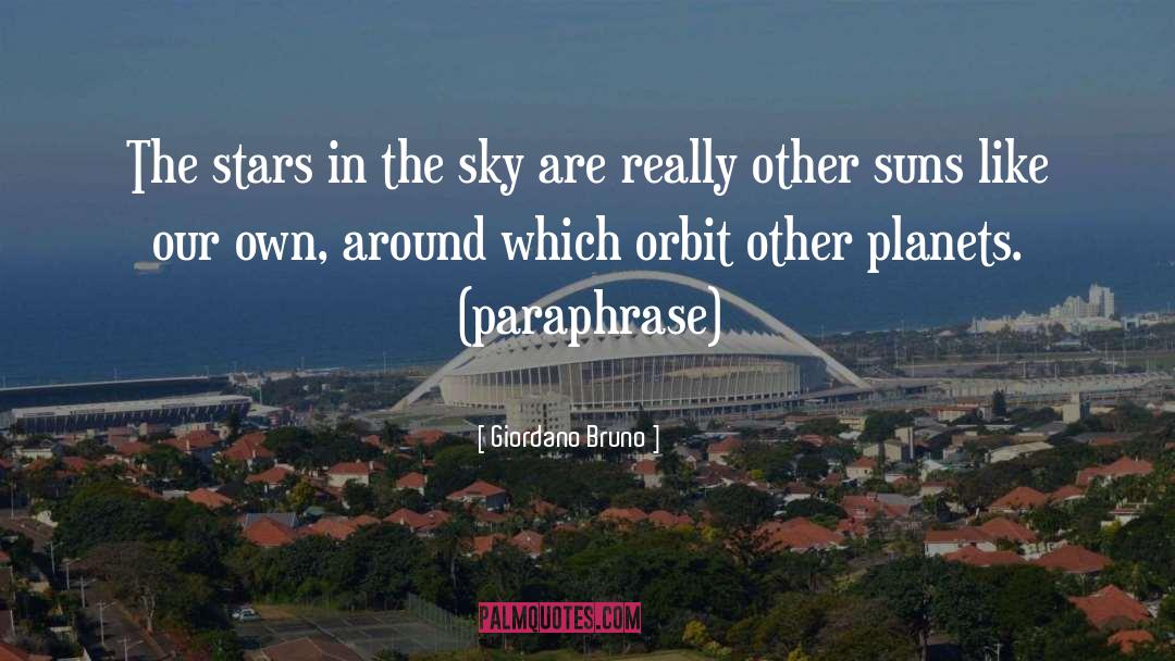 Giordano Bruno Quotes: The stars in the sky