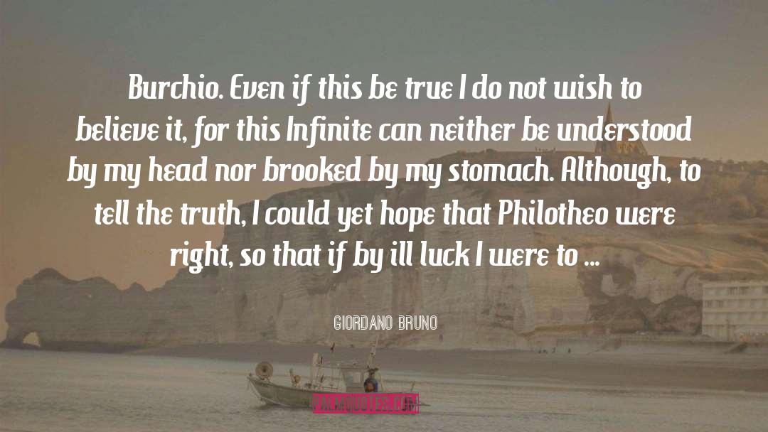 Giordano Bruno Quotes: Burchio. Even if this be