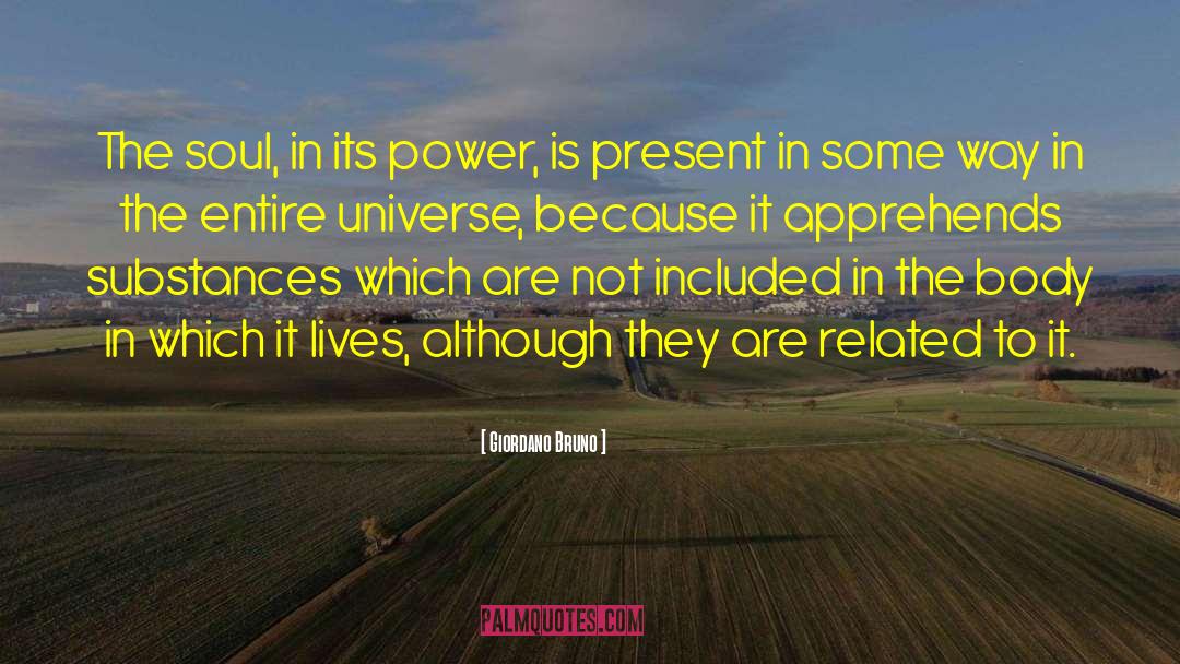 Giordano Bruno Quotes: The soul, in its power,