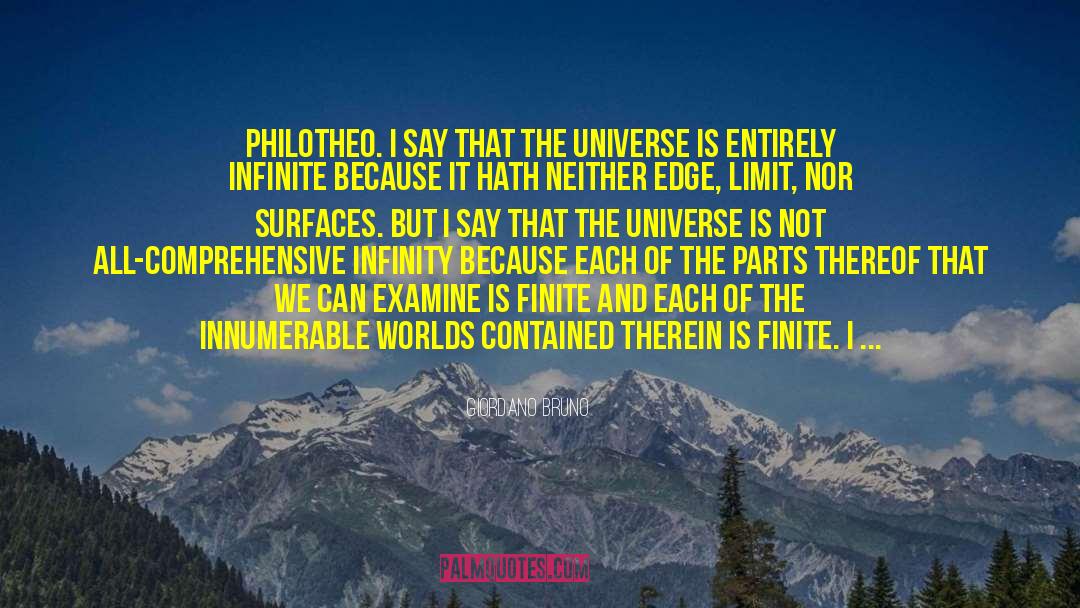 Giordano Bruno Quotes: Philotheo. I say that the