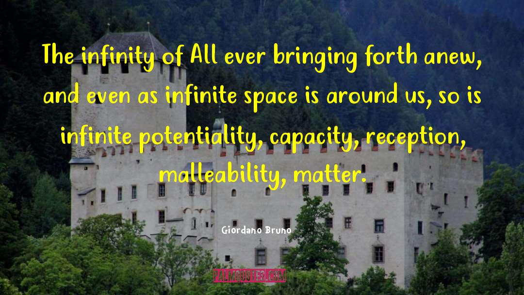 Giordano Bruno Quotes: The infinity of All ever