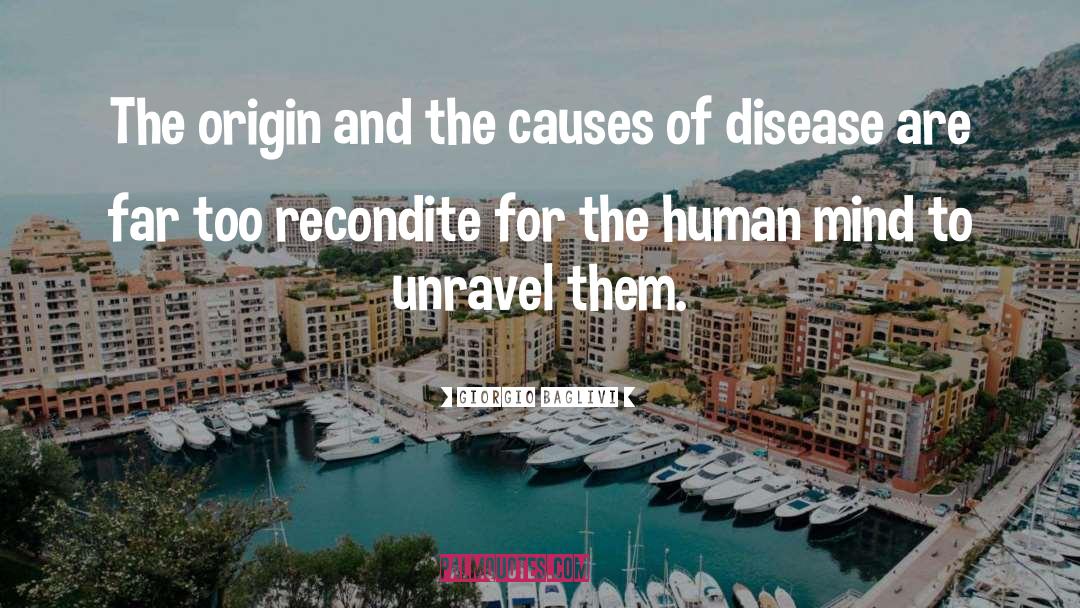 Giorgio Baglivi Quotes: The origin and the causes